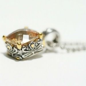 Premier Designs Sim Topaz Hinged Pendant Necklace